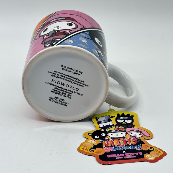 Hello Kitty x Naruto Shippuden Ceramic Coffee Tea Mug 16 oz from Bioworld - Picture 6 of 10